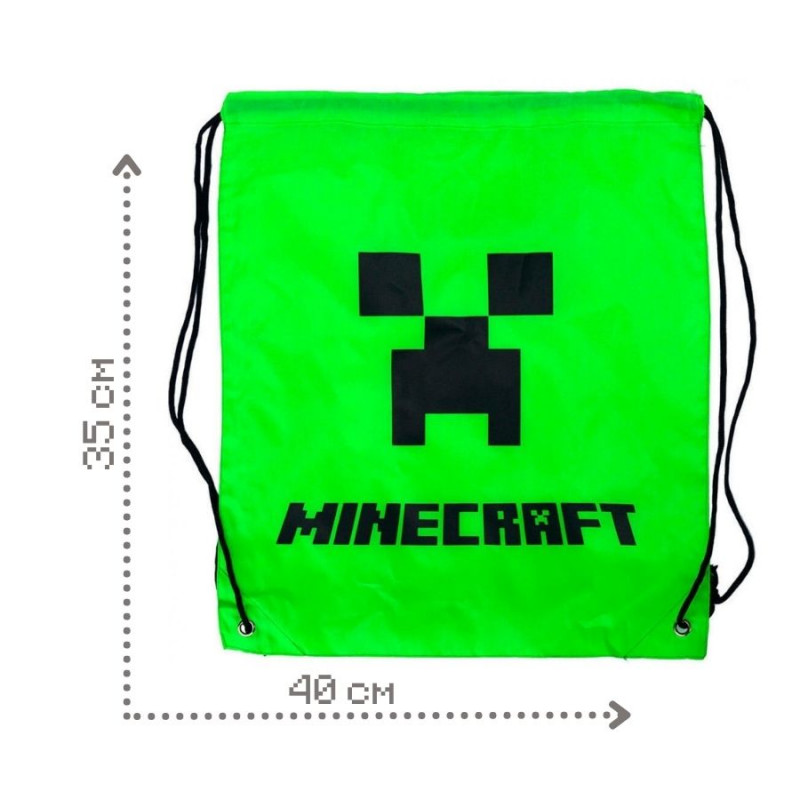 Мешок Minecraft для обуви "Крипер" (зеленый) — фото 5